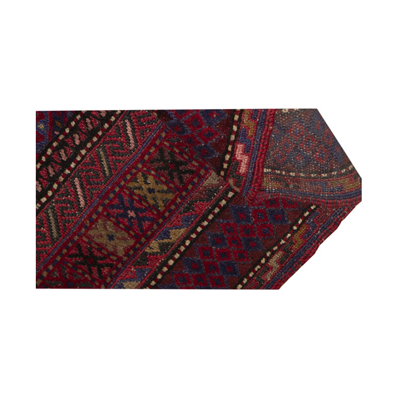 Hand-Knotted High-Quality Red/Yellow/Purple Area Rug