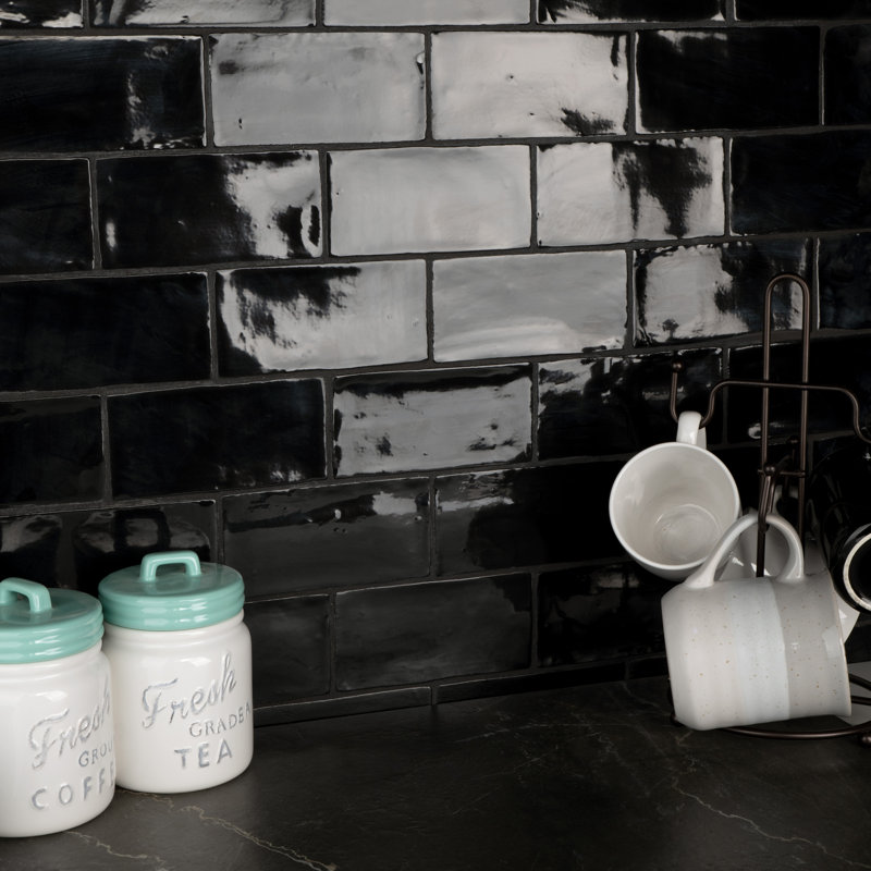 Chester 3" x 6" Ceramic Subway Tile in Black