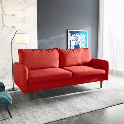 Charlese 70" Linen Blend Round Arm Sofa