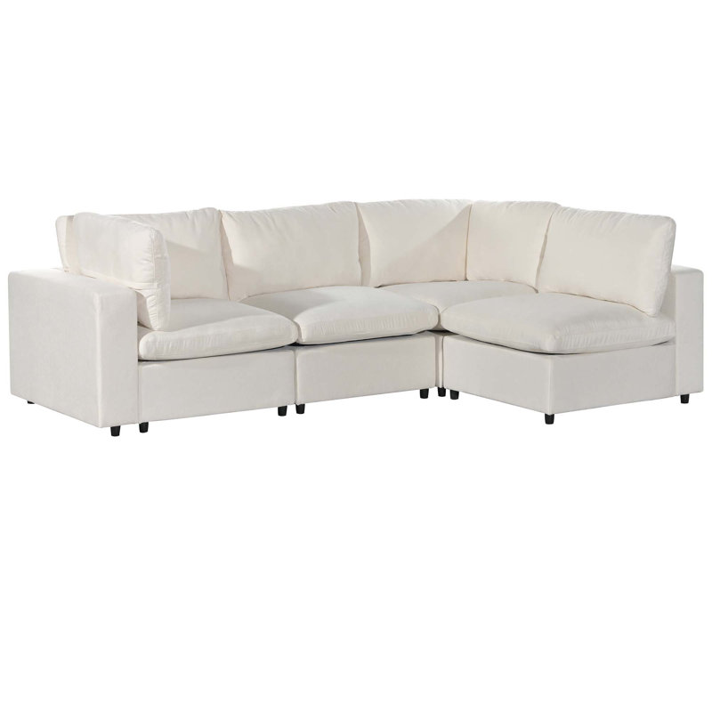 Canapé modulaire polyvalent avec des caractéristiques avancées pour une vie confortable, Beige