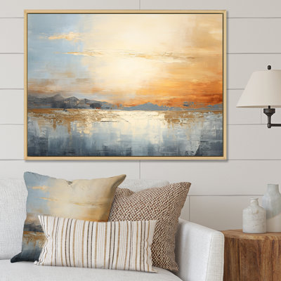 " Minimalism Beige And Gold Sunset "