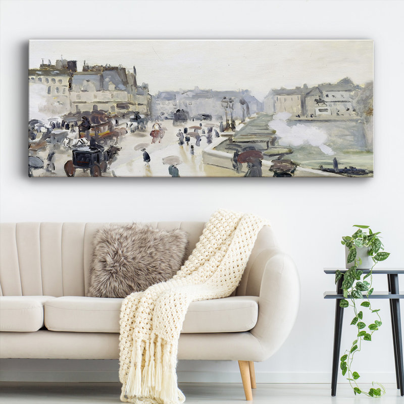 Le pont neuf, 1872, reproduction sur toile, H 8 po x l 20 po x P 1,5 po