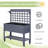 Outsunny 41" Raised Garden Bed With Trellis On Wheels, Wooden Elevated Planter Box With Legs And Bed Liner, For Flowers, Herbs & Vegetables, Gray