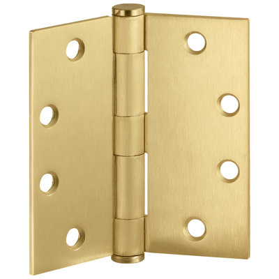 Design House 189530 Door Hinges For Interior Doors 6-Pack 4.5-Inch X 4.5-Inch – Square 5/8-Inch Radius Steel Door Hinge – Antique Brass – Fits Standard Doors