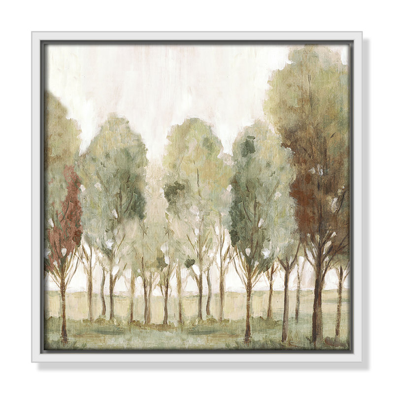 «Silent Fall I Print» par Eva Watts, Toile avec cadre, 13.5'' W x 13.5'' H, Flotteur blanc