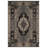 Rayhan Collection Digital Print Cotton-Polyester Gray Moroccan Rug-1105821971