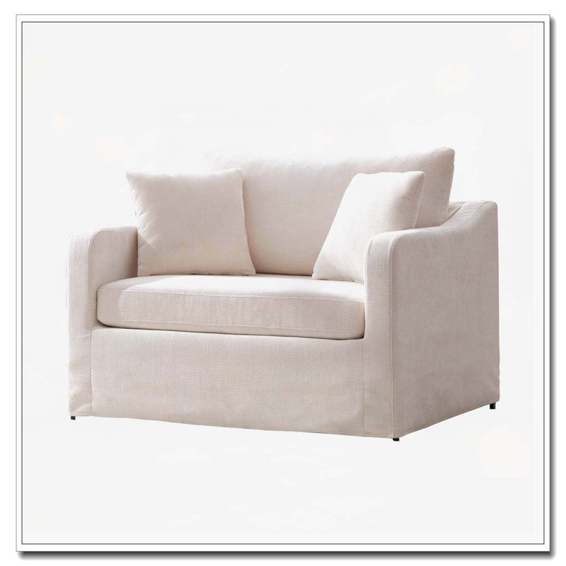 Fauteuil d'appoint en chenille, Beige