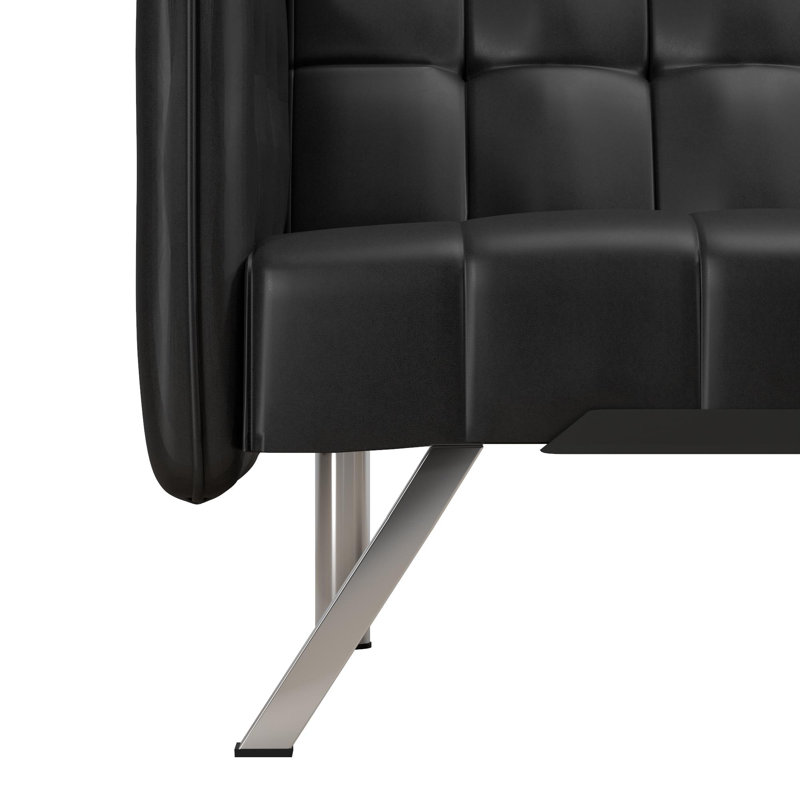 Feller Sleeper, Black Faux Leather