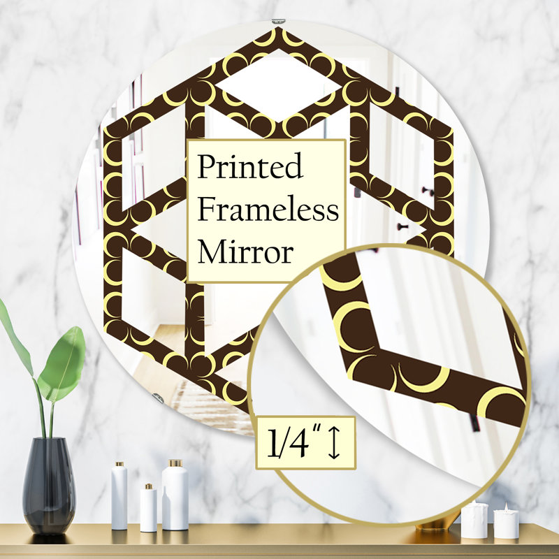 Miroir mural éclectique Leaves Tartan, H 31,5 po x l po
