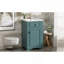 Meuble-lavabo de 20 pouces avec lavabo en céramique, porte à fermeture douce, tablette réglable et support de rangement fixé à la porte - idéal pour les petites salles de bain-505339912