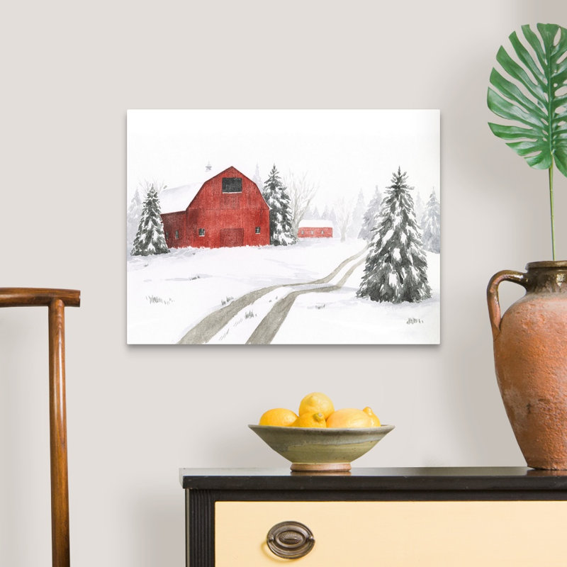 Reproduction d’art sur toile Evergreen Farm II par Grace Popp, H 18 po x l 24 po x P 1,25 po, Toile tendue