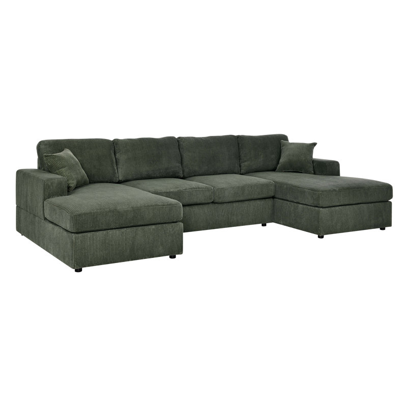 Loette 3-Piece Corduroy Sectional Sofa | Wayfair