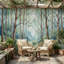Papier peint nuances aquarelle Shades Of Green-618944407-618944396