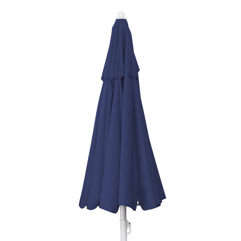 Chaise de plage avec parasol Edwin, Bleu marine