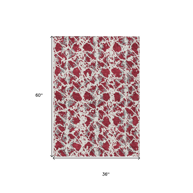 Tapis extérieur lavable abstrait 3 pi x 5 pi