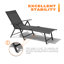 Chaise longue inclinable 55,91 po Haddie