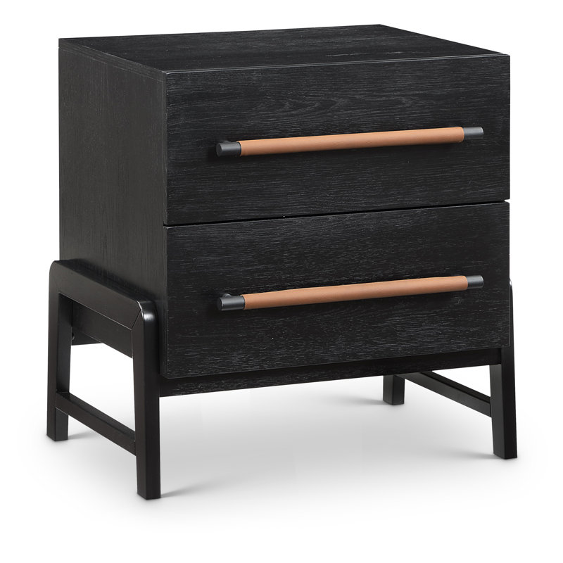 Ahmyla 25.5'' W Nightstand, Black
