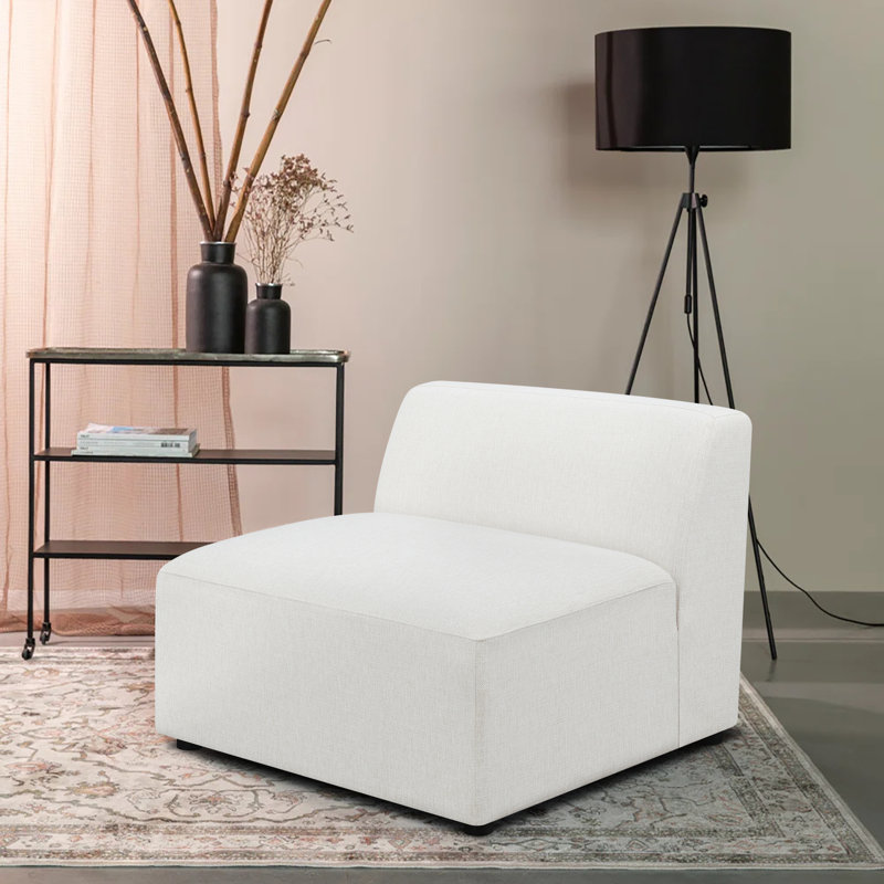 Chaise sans accoudoirs rembourrée Chirata Pearl