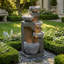 Outdoor Fountain with Lights