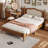 Exquisite Wooden Platform Bed with Natural Rattan Headboard for Dreamy Sleep-1942782629-1942782630