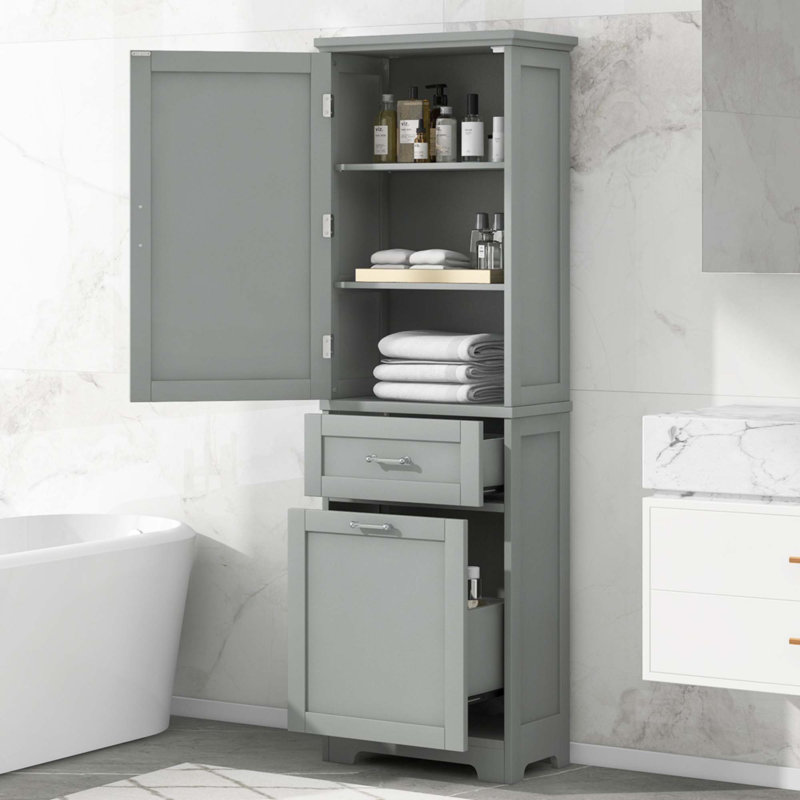 Rangement pour salle de bain Medra, Gris