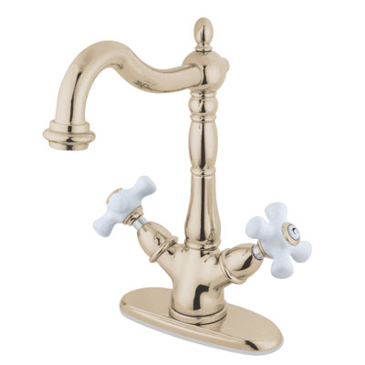 Kingston Brass Heritage Two-Handle 1-or-3 Hole Deck Mount Vessel Faucet