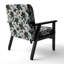 Fauteuil rembourré traditionnel bleu et blanc Euphony