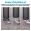 Applique murale extérieure cylindrique en aluminium noir mat Lund, réglable en hauteur et en profondeur-938820213