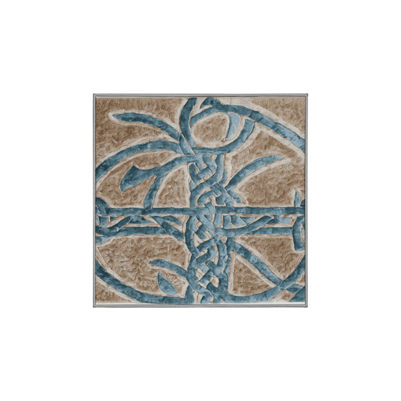 Tapis gris lavable à la machine GSIX03694, Carré 3 pi