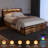 Metal Platform Bed Frame  with 8 Storage Drawers, LED Light Headboard & USB Charging Station, Heavy Duty Steel Slat Support,  No Box Spring Needed Bedroom Bed Frame-953512186