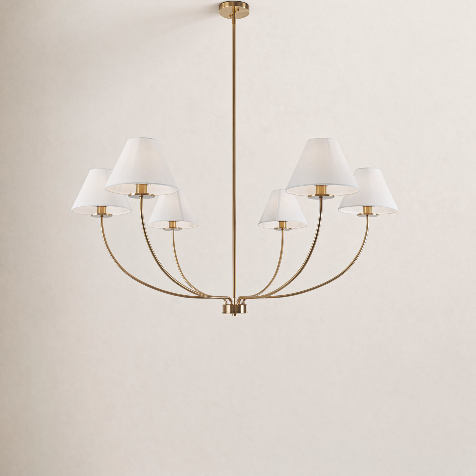 Roverta 6-Light Dimmable Chandelier, Brass