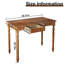 Bureau Mid Century Modern de 48 pouces - Bureau en bois d'hévéa avec tiroirs, bureaux rétro avec 2 crochets, bureaux Mid Century pour chambre à coucher, salon et bureau-972000588-968947985