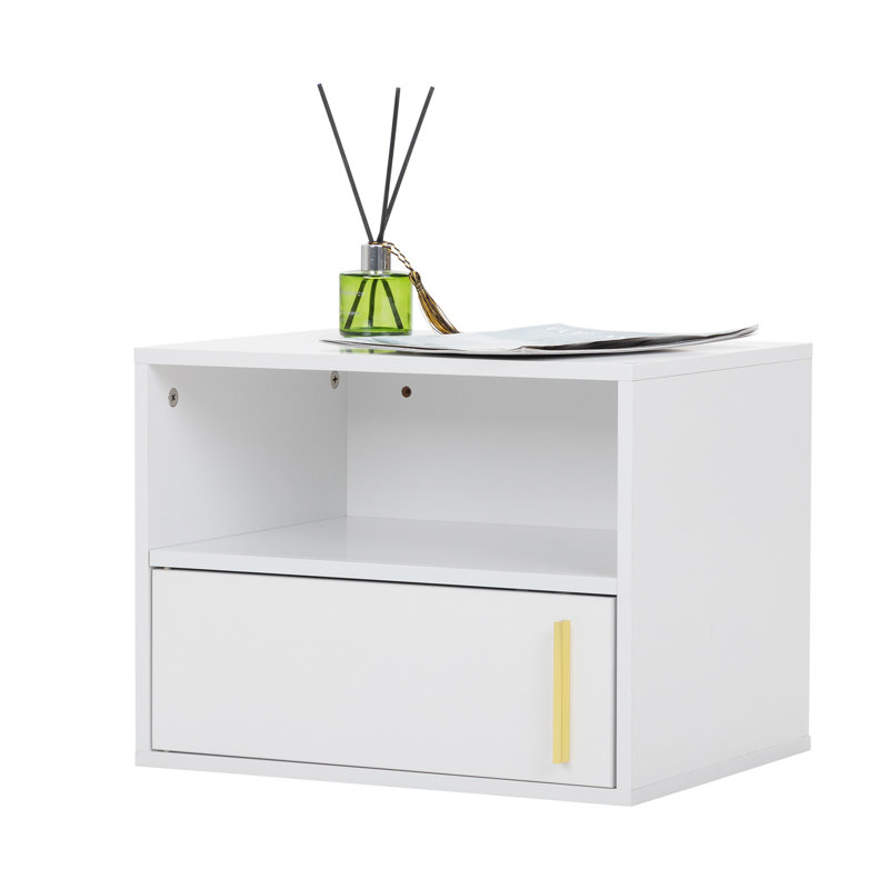 2 tables de chevet blanches - polyvalentes et élégantes pour la chambre à coucher, le salon et le bureau
