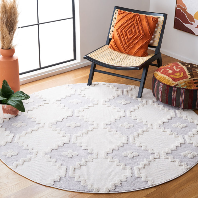 Shiflet Performance Geometric Rug, Round 6'7"