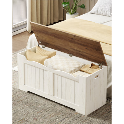 Storage Chest, Storage Trunk with 2 Secure Hinge, Lift-Top Storages Bench, Wooden Storages Organizer, Shoe Bench for Entryway, Bedroom, Living Room 