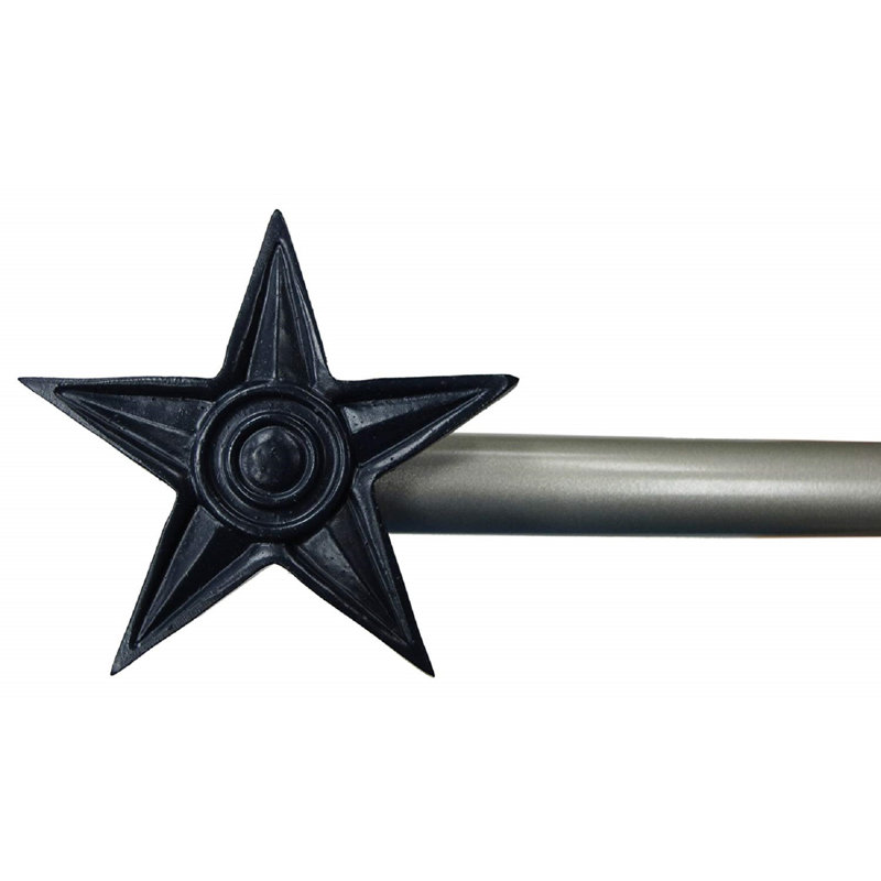 Tringle à rideaux simple Richlands Star, Bleu, H 1 po x l 48 po x P 1 po