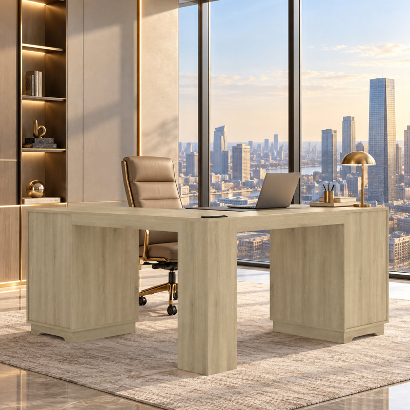 Solid Wood Top Coffee Table, Natural Wood / Brown