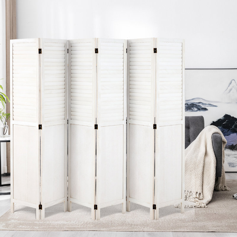 Cloison 6 panneaux en bois massif Gramercie l 96 po x H 67 po Gramercie, H 67 po x l 96 po x P 4,4 po, 6