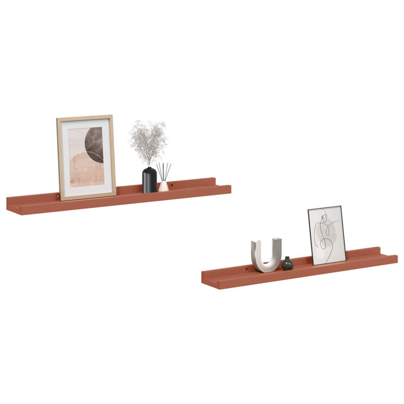 Floating Shelf, 3cm H x 60cm W x 9cm D, Red