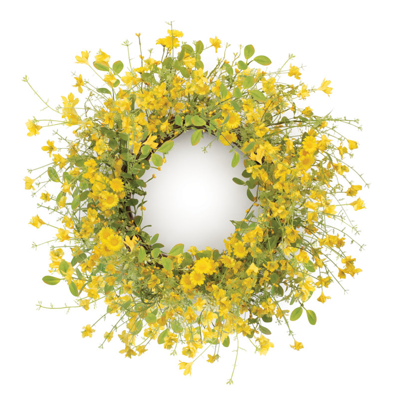 Mixed Daisy Floral Wreath