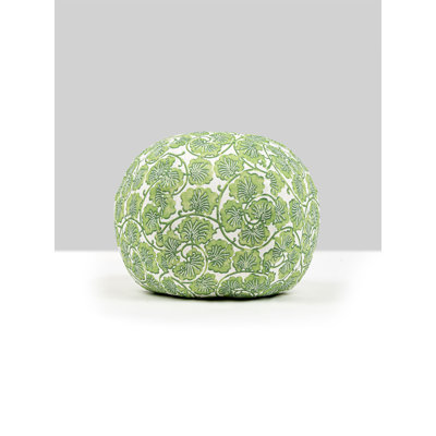 Floral Cotton Blend Reversible Throw Pillow