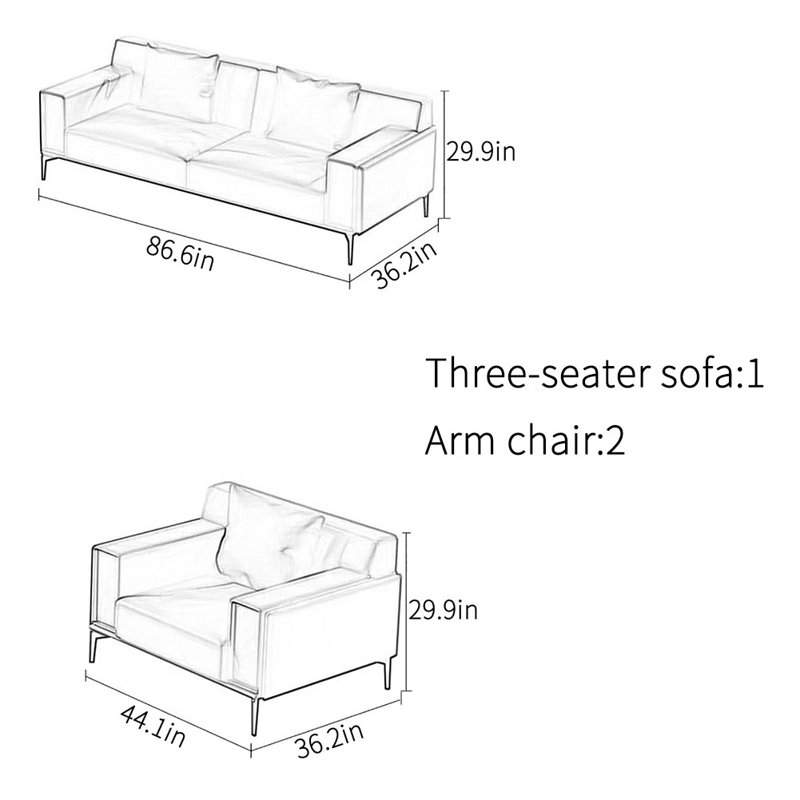 Business simple modern office sofa set