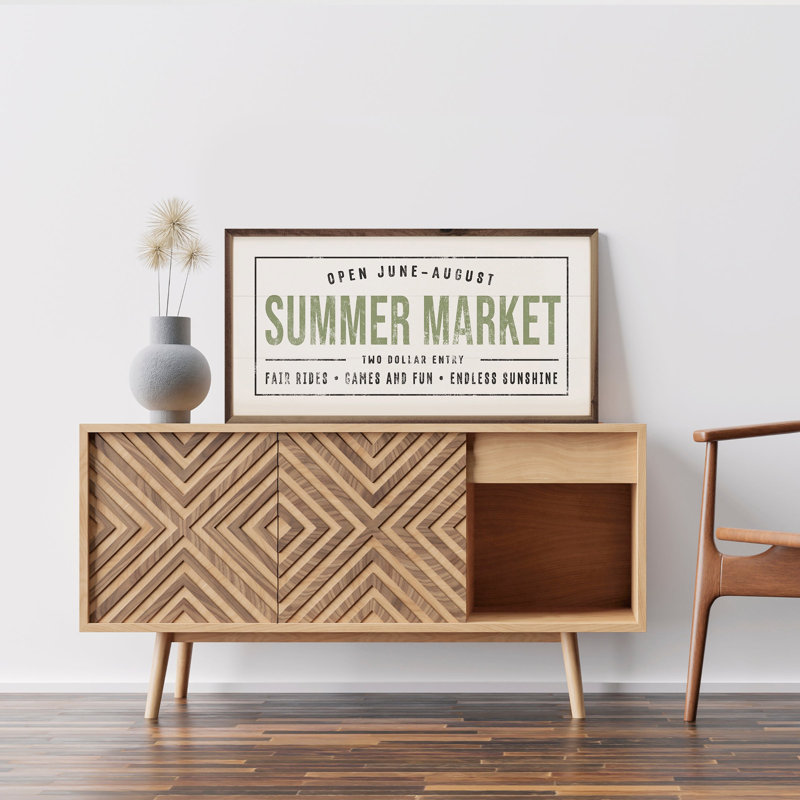 Summer Market - entrée à deux dollars - blanc, H 12 po x l 24 po