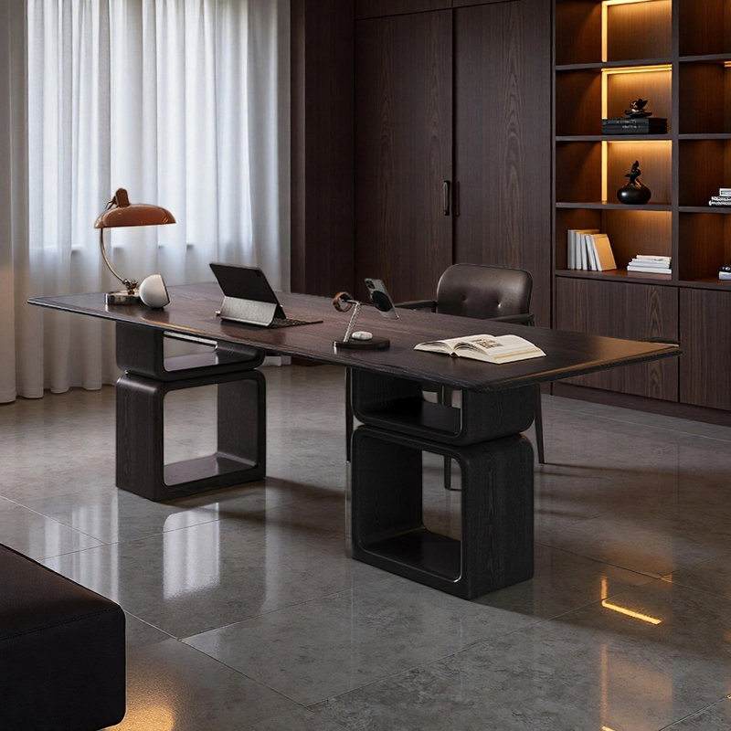 Minimalist modern design desk, 29.53" H x 70.87" W x 27.56" D