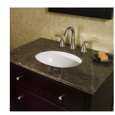American Standard Ovalyn 17.375'' White Vitreous China Oval Bathroom Sink with Overflow