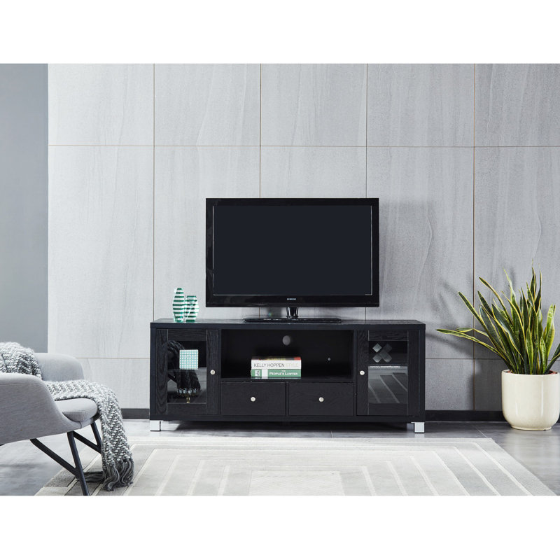 Meuble télé en bois, console multimédia, centre de divertissement