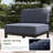  6 Pieces Modern Aluminum Patio Furniture Set With Fire Table, Outdoor Modular Sectional Conversation Set L-shaped Sofa For Backyard-528352115-528352112