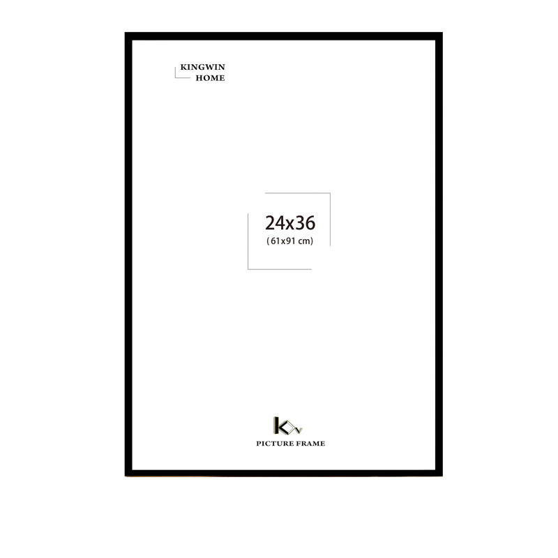 Cadre photo en aluminium Kingwin, Noir
