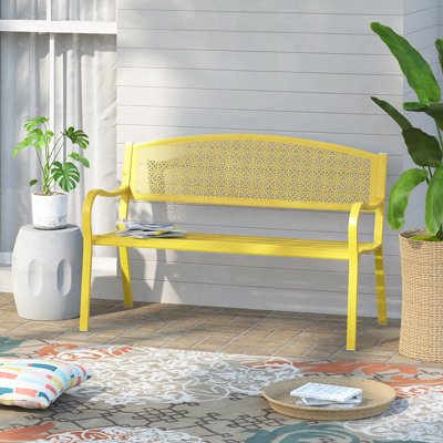 Metal Outdoor Bench by Winston Porter