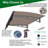 Door Window Awning Canopy Made Of  0.137 Inch Thick Crystal Solid Polycarbonate Sheet And Aluminum Alloy With Valance In Size Of 47" Wide X 34" Deep For Masonry Concrete Wall